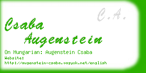 csaba augenstein business card